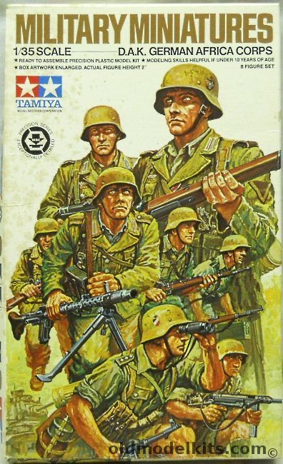 Tamiya 1/35 D.A.K. German Africa Corps Figure Set, MM-137A plastic model kit