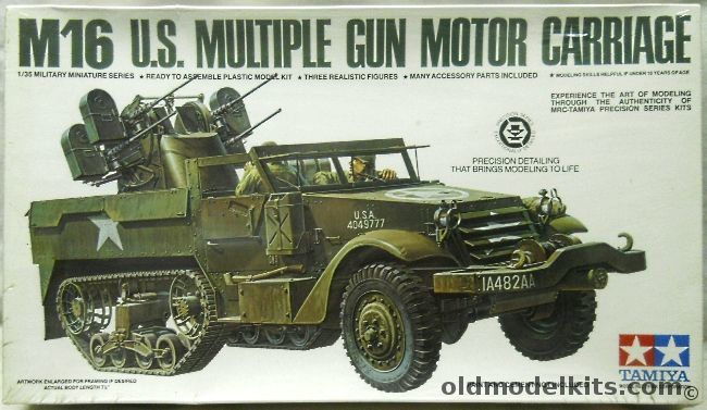 Tamiya 1/35 M16 Multiple Gun Motor Carriage - With 3 Figures, MM-181A plastic model kit