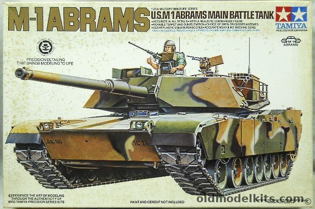 Tamiya 1/35 M-1 Abrams Tank Early Version, MM-224A plastic model kit