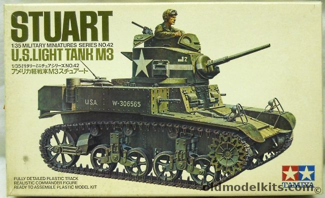 Tamiya 1/35 M3 Stuart US Light Tank, MM142 plastic model kit