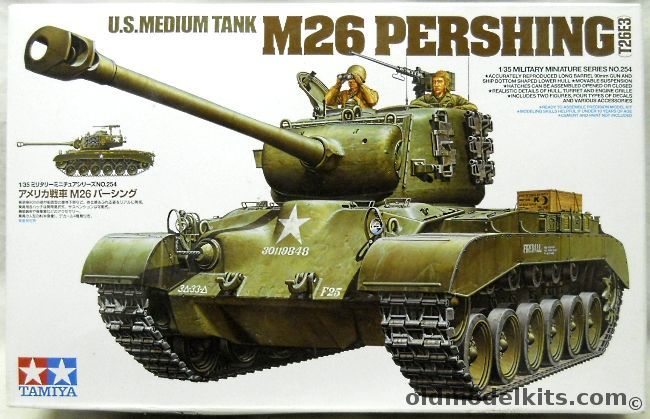 Tamiya 1/35 M26 Pershing - T26E3 Medium Tank, 35254 plastic model kit