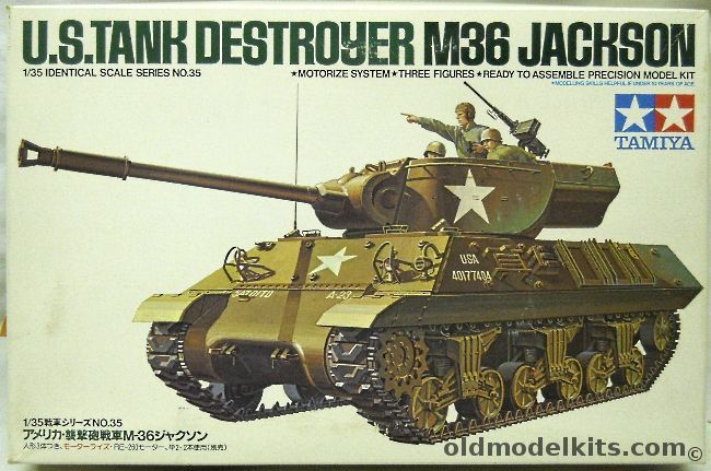 Tamiya 1/35 M36 Jackson Tank Destroyer Motorized, MT135-850 plastic model kit