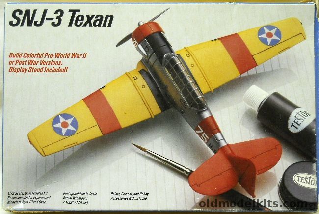 Testors 1/72 SNJ-3 Texan US Navy Trainer - Pre War Or Post War Versions - (ex-Hawk), 696 plastic model kit