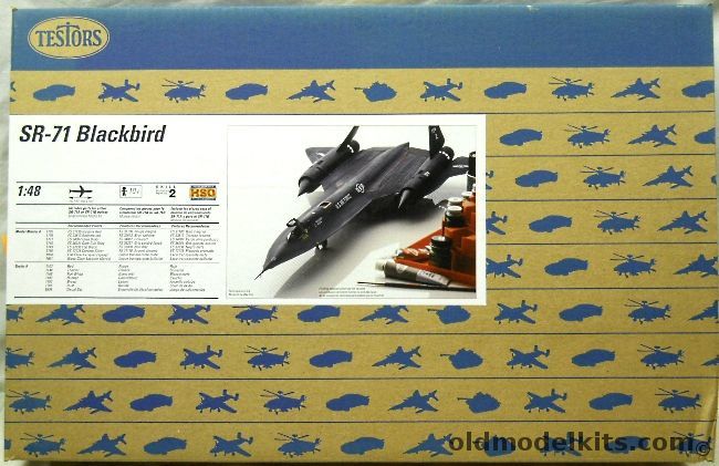 Testors 1/48 SR-71A or SR-71B or CIA A-12/M-12, 7584 plastic model kit