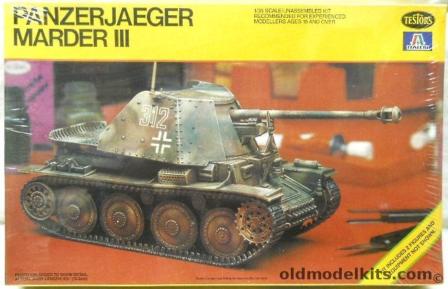 Testors 1/35 Panzerjaeger Marder III, 815 plastic model kit