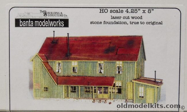 The Building and Structure Co 1/87 Banta Model Works Oilton Club Saloon - HO Scale Craftsman, 107 plastic model kit