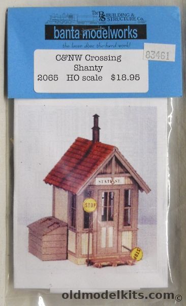 The Building and Structure Co 1/87 C&NW Crossing Shanty Banta Modelworks - HO Scale Craftsman - Bagged, 2065 plastic model kit