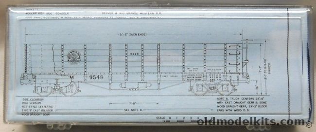 Tomalco 1/87 D&RGW 'Modern' Gondola - HOn3 / HO Craftsman Kit, HOn3-7 plastic model kit