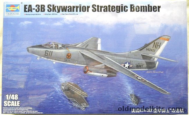 Trumpeter 1/48 Douglas EA-3B Skywarrior, 02871 plastic model kit