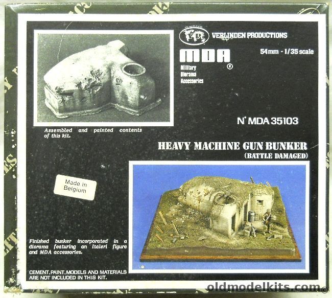 Verlinden 1/35 Heavy Machine Gun Bunker Battle Damaged, 35103 plastic model kit