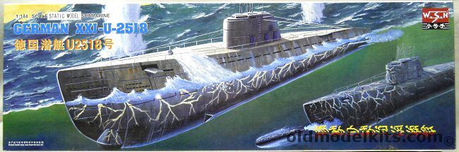 WSN 1/144 German Type XXI U-Boat U2518 For Motorizing, 03701 plastic model kit