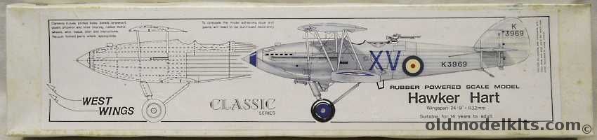 West Wings Hawker Hart - 24.5 Inch Wingspan Flying Aircraft plastic model kit