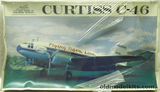 Williams Brothers 1/72 Curtiss C-46 Commando Flying Tigers or USAAF, 72-346 plastic model kit