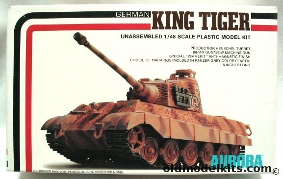 Aurora 1/48 King Tiger - Panzer VI Heavy Tank (Henschel Turret) - SS Panzer Divisions, 064 plastic model kit