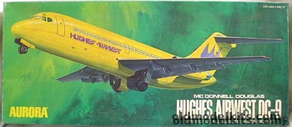 Aurora 1/72 Hughes Airwest DC-9 - Series 10, 386 plastic model kit