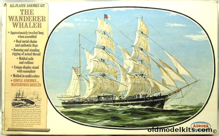 Aurora 1/87 The Wanderer Whaler - (HO Scale), 440-595 plastic model kit