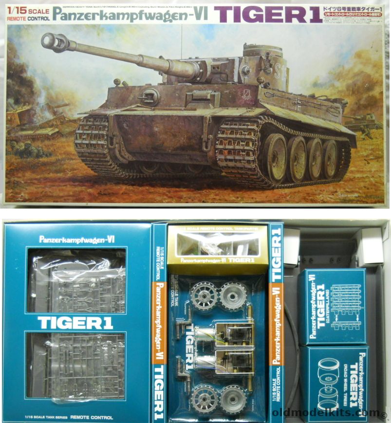 Bandai 1/15 Tiger I - Panzerkampfwagen IV - Motorized Remote Control, 0044202 plastic model kit