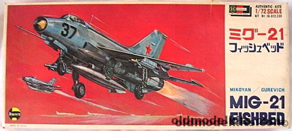 Hasegawa 1/72 Mig-21 Fishbed - USSR / Czech / North Vietnamese / Chinese People's Liberation Army Air Force, JS012-200 plastic model kit