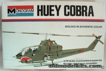 Monogram 1/72 Bell AH-1G Huey Cobra Attack Helicopter - White Box Issue, 5000 plastic model kit