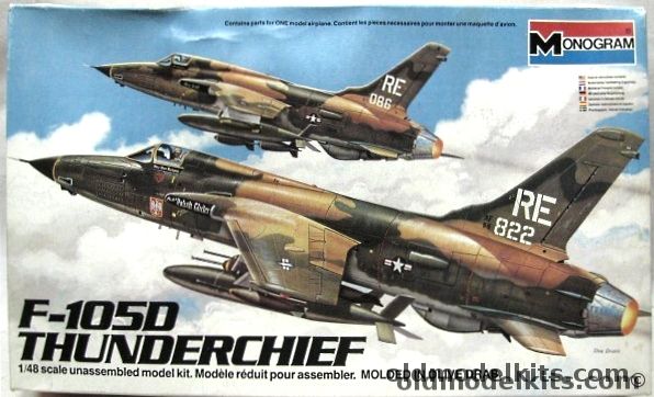 Monogram 1/48 Republic F-105D Thunderchief - With SuperScale Decals, 5812 plastic model kit