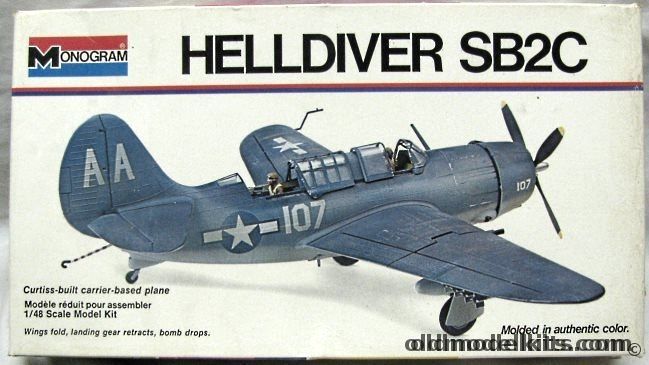 Monogram 1/48 Curtiss SB2C Helldiver - White Box issue, 6831 plastic model kit