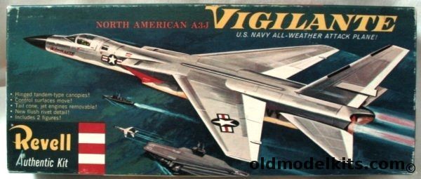 Revell 1/83 A3J (A-5A) Vigilante Nuclear Bomber, H196-98 plastic model kit