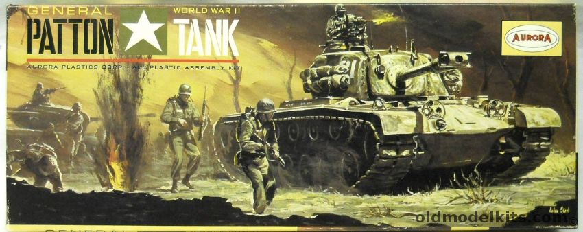 Aurora 1/48 General Patton Tank - (M46), 301-129 plastic model kit