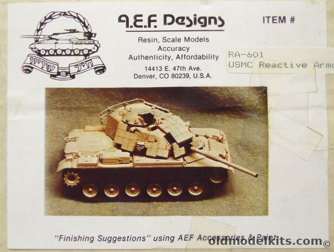 AEF Designs 1/35 USMC Reactive Armor - For M60, RA-601 plastic model kit