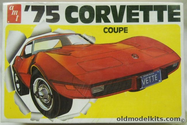 AMT 1/25 Chevrolet 1975 Corvette Coupe - Stock / Drag Strip / Custom Showcar, T456 plastic model kit