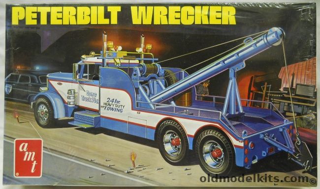 AMT 1/25 Peterbilt Wrecker - 359 Wrecker Tow Truck - Gulf / Sunoco / Don's Truck Plaza Compton CA, T522 plastic model kit
