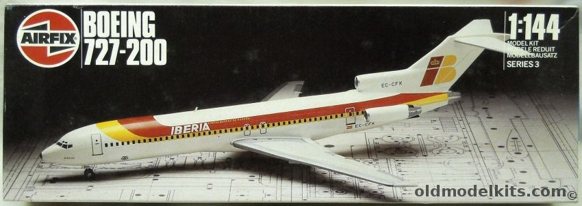 Airfix 1/144 Boeing 727-200 Iberia Air Lines - (727), 03180 plastic model kit