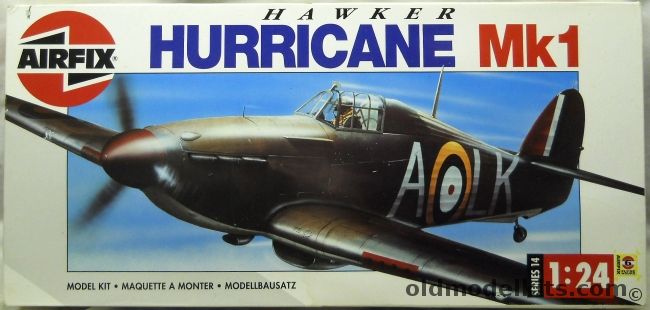 Airfix 1/24 Hawker Hurricane Mk1, 14002 plastic model kit