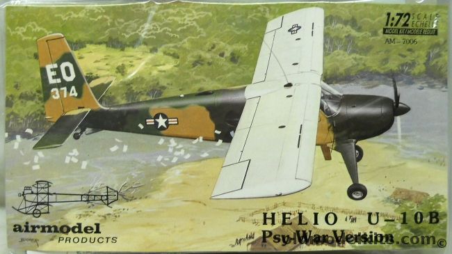 Airmodel 1/72 Helio U-10B (L-28) Super Courier - Psy-War 1966 or Psy-War 5th SOS - Bagged, AM-7006 plastic model kit