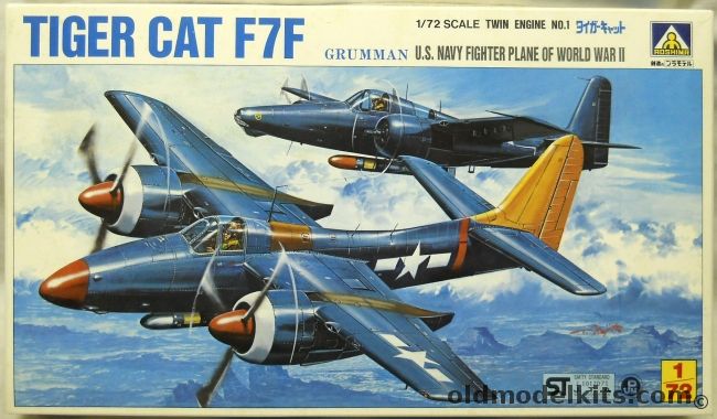 Aoshima 1/72 Grumman F7F Tigercat, G6-501-500 plastic model kit