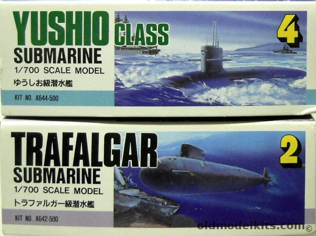 Arii 1/700 Yushio Class Submarine and Royal Navy Turbulent Submarine - Full Hull And Waterline, A646-500 plastic model kit