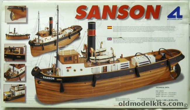 Artesania Latina 1/50 Sanson Tugboat, 20415 plastic model kit