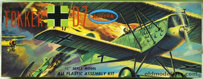 Aurora 1/48 Fokker D-7 - (D-VII DVII), 106-100 plastic model kit