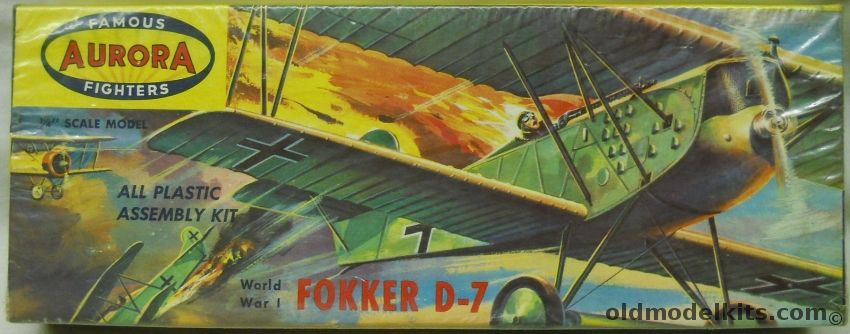 Aurora 1/48 Fokker D-7 - (D-VII), 106-79 plastic model kit