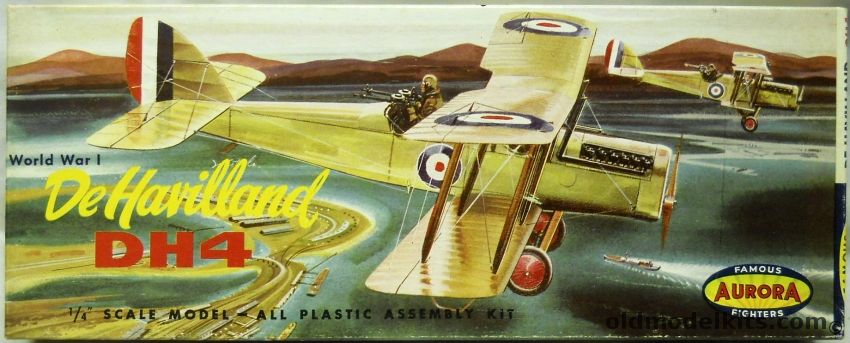 Aurora 1/48 DeHavilland DH-4 - (DH4), 112-98 plastic model kit