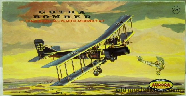 Aurora 1/48 Gotha Bomber G-V, 126-198 plastic model kit