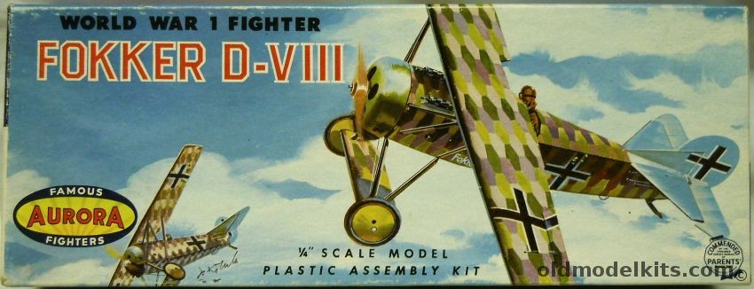 Aurora 1/48 Fokker D-VIII Flying Razor, 135-69 plastic model kit