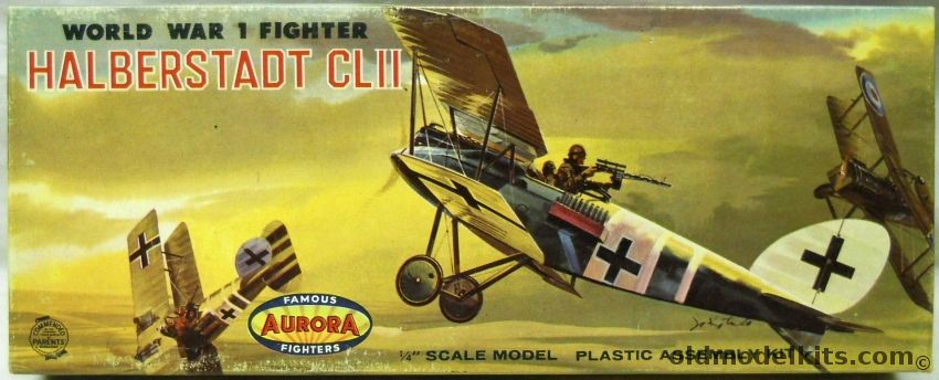 Aurora 1/48 Halberstadt CLII - (CL-II / CL.II), 136-98 plastic model kit