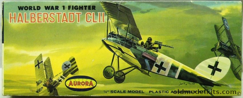 Aurora 1/48 Halberstadt CLII - (CL-II / CL.II), 136-98 plastic model kit
