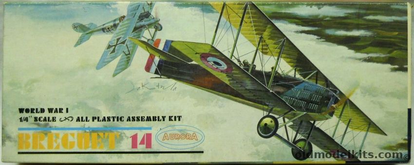 Aurora 1/48 Breguet 14, 141-100 plastic model kit