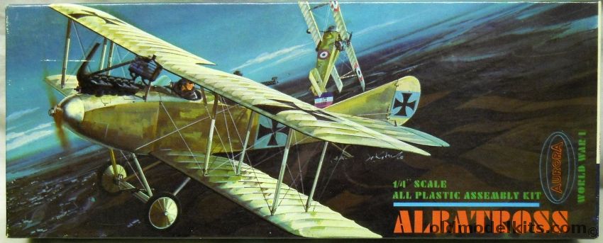 Aurora 1/48 Albatross CIII - (Albatros C-III), 142-100 plastic model kit