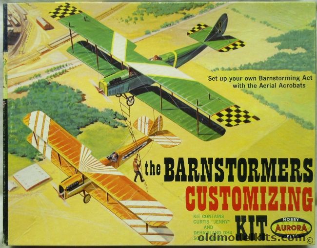 Aurora 1/48 The Barnstormers Customizing Kit DH-4 and JN-4 Jenny, 200-198 plastic model kit