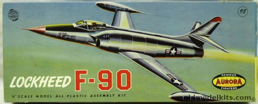 Aurora 1/48 Lockheed F-90 Fighter, 33-98 plastic model kit