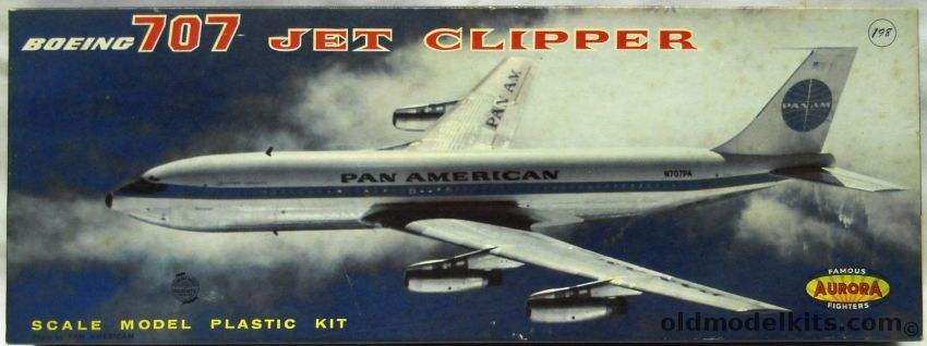 Aurora 1/104 Boeing 707 Pan Am Clipper, 381-198 plastic model kit