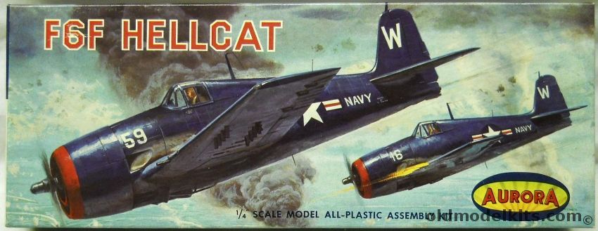 Aurora 1/49 F6F Hellcat, 40-79 plastic model kit