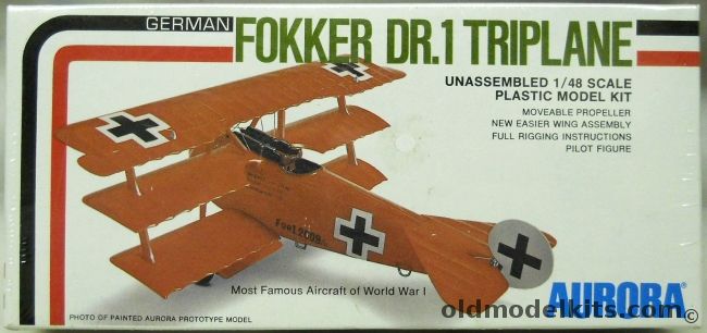 Aurora 1/48 Fokker DR-1 Triplane, 750 plastic model kit